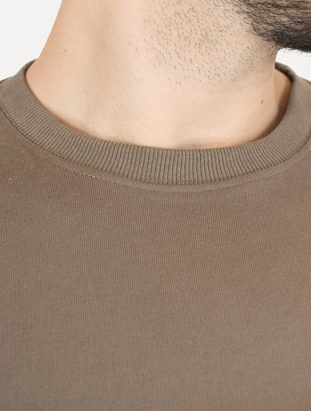 Moletom Masculino Crewneck Liso Marrom