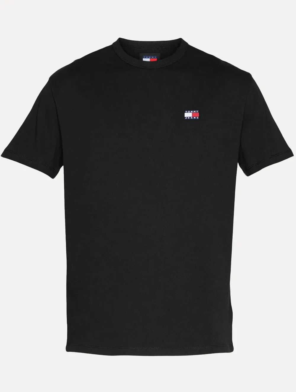 Camiseta Tommy Jeans Masculina Regular Flag Badge Tee Preta