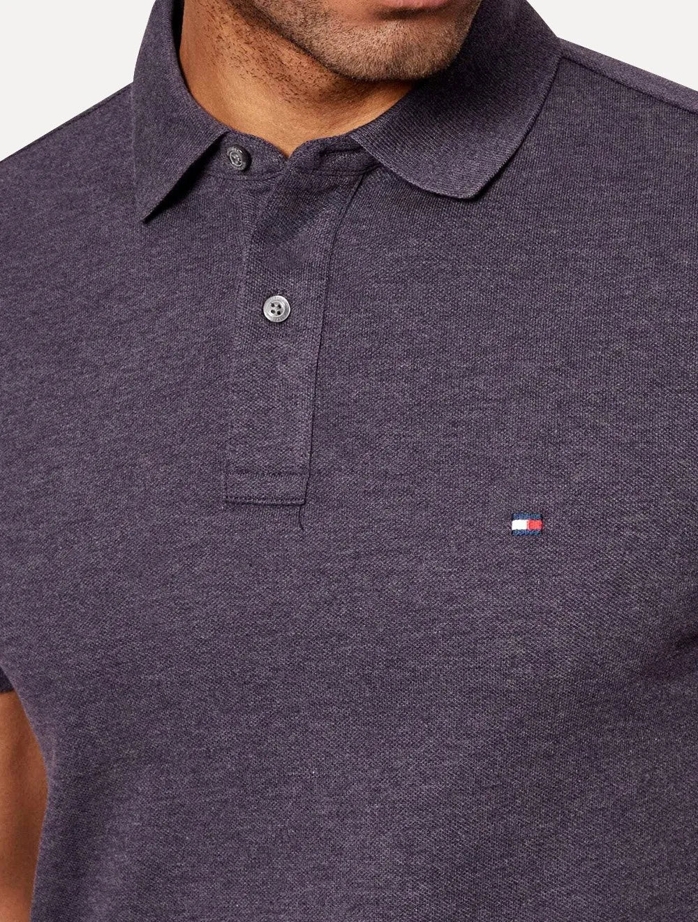 Polo Tommy Hilfiger Masculina Regular Piquet 1985 Vinho Medio Mescla