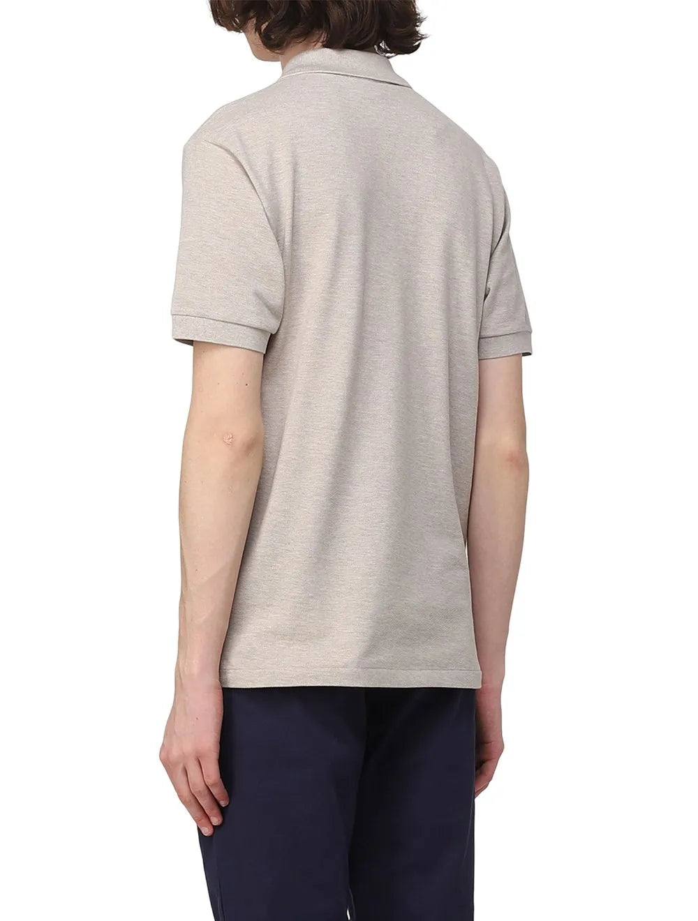 Polo Lacoste Masculina Classic Fit Mescla Areia
