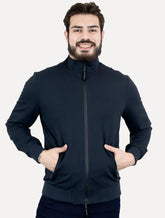 Jaqueta Aramis Masculina Malha Bomber Azul Marinho