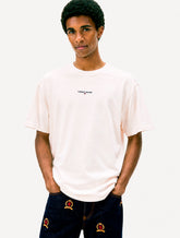Camiseta Tommy Jeans Masculina Frontal Linear Logo Off White
