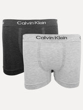 Cuecas Calvin Klein Trunk Seamless Viscose Logo Mescla Chumbo e Cinza Claro Pack 2UN