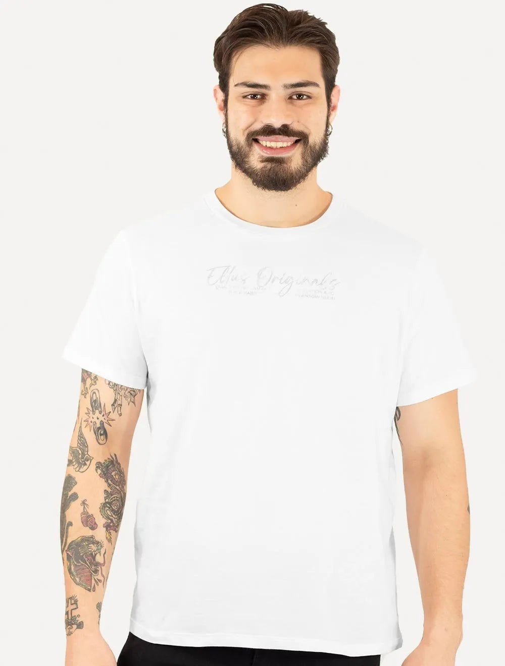 Camiseta Ellus Masculina Cotton Fine Originals Classic Branca