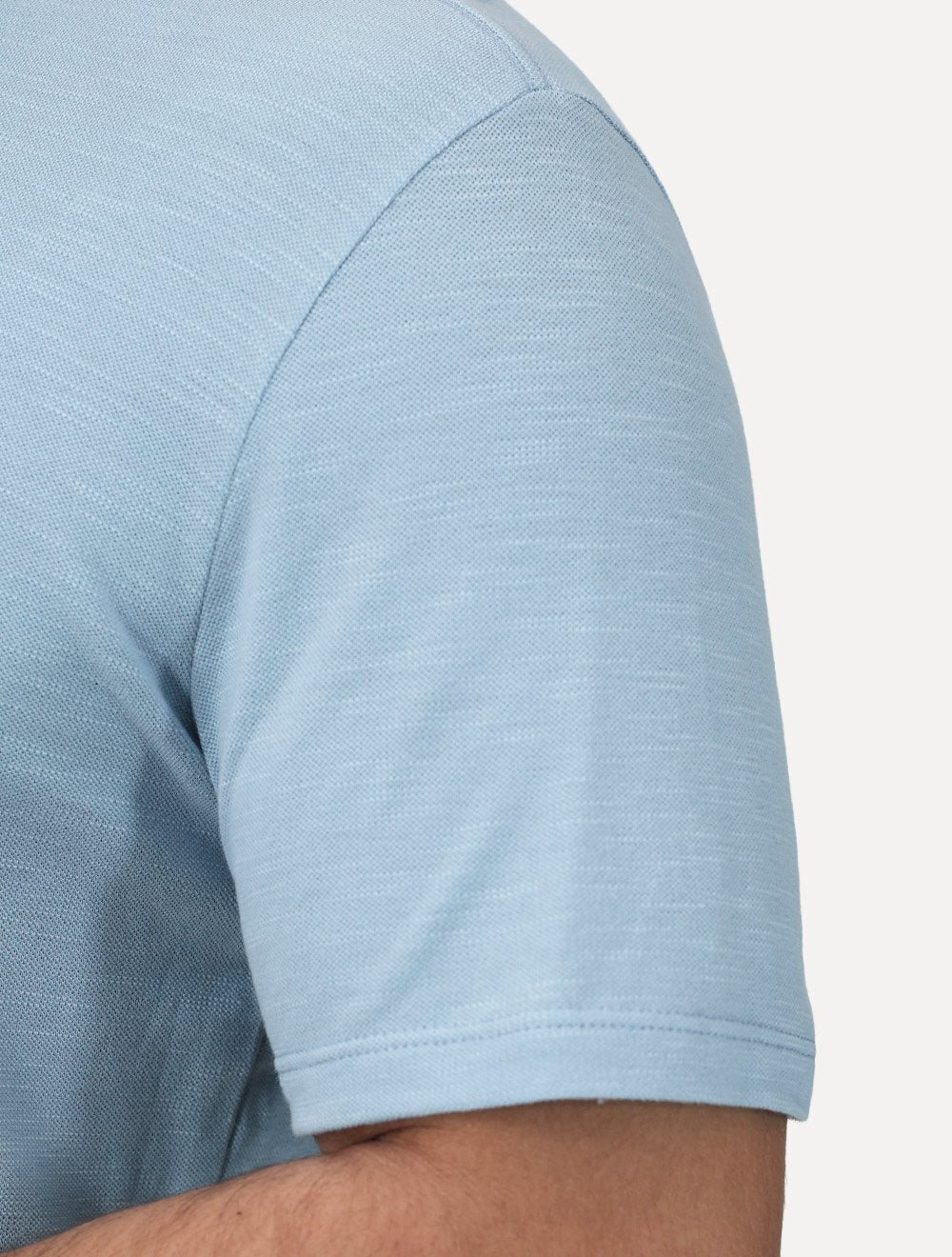 Camiseta Calvin Klein Jeans Masculina Piquet Núvola Azul Claro