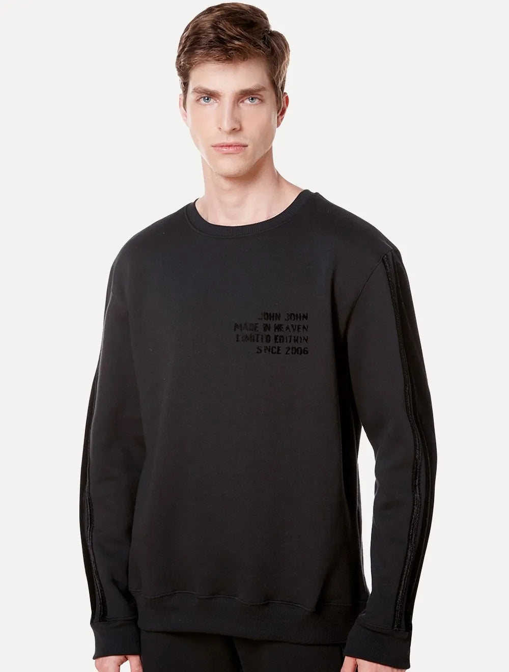 Moletom John John Masculino Vip Suede Preto
