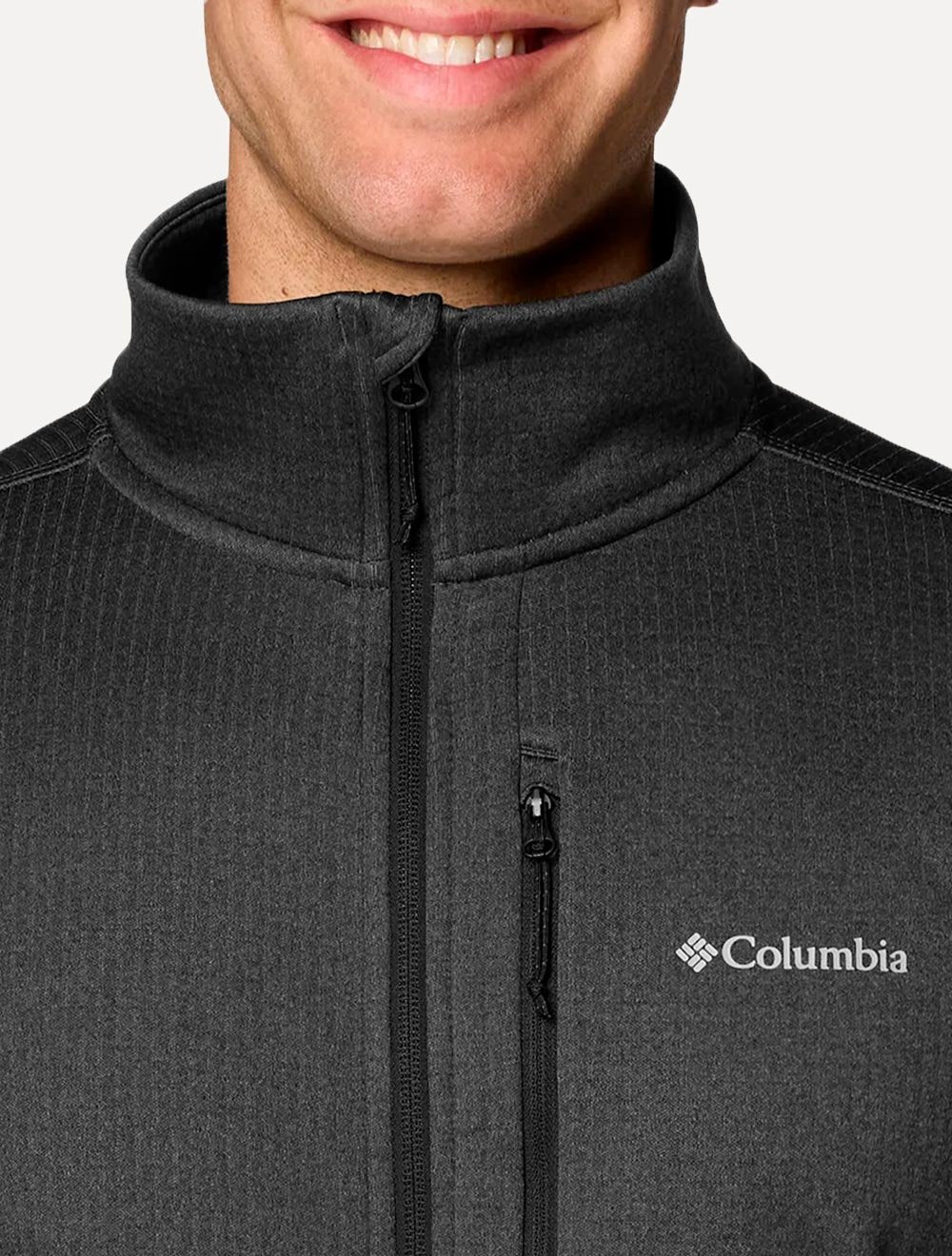 Jaqueta Columbia Masculina Fleece Park View Full Zip Chumbo