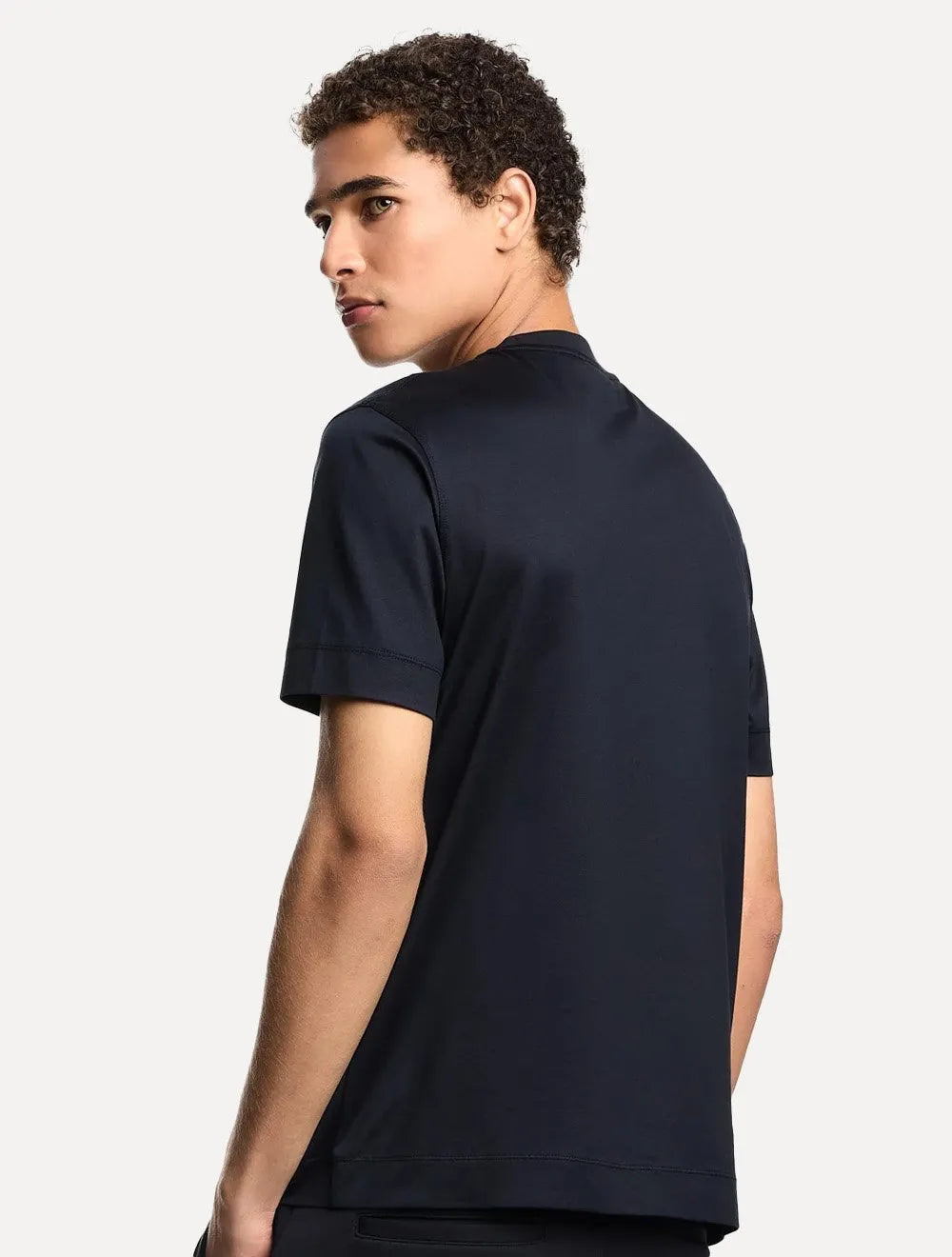Camiseta Empório Armani Masculina Jersey Logo Chest Azul Marinho