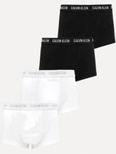 Cueca Calvin Klein Low Rise Trunk Classic Branca Preta Pack 4 UN