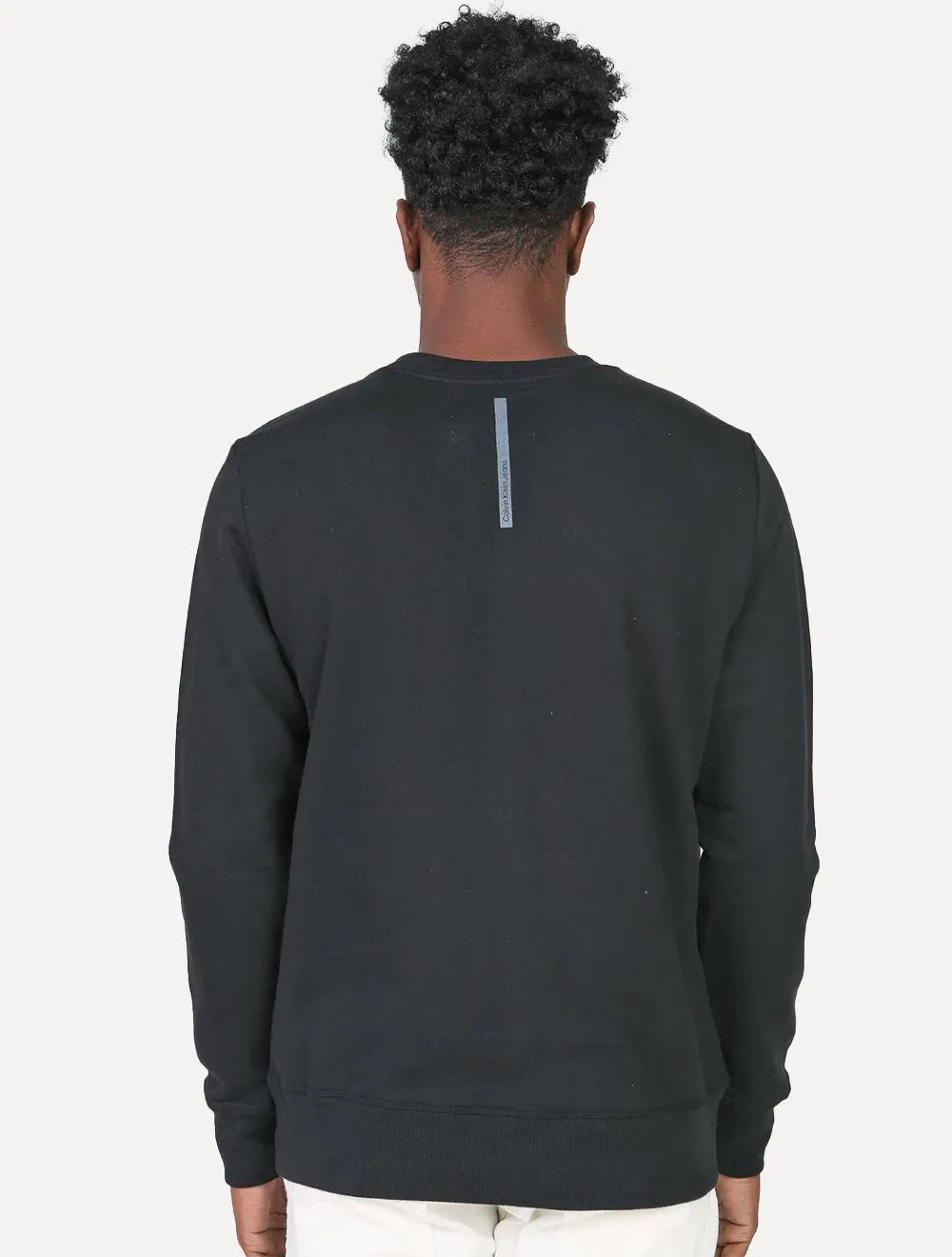 Moletom Calvin Klein Jeans Crewneck Front Logo Grafite Mescla
