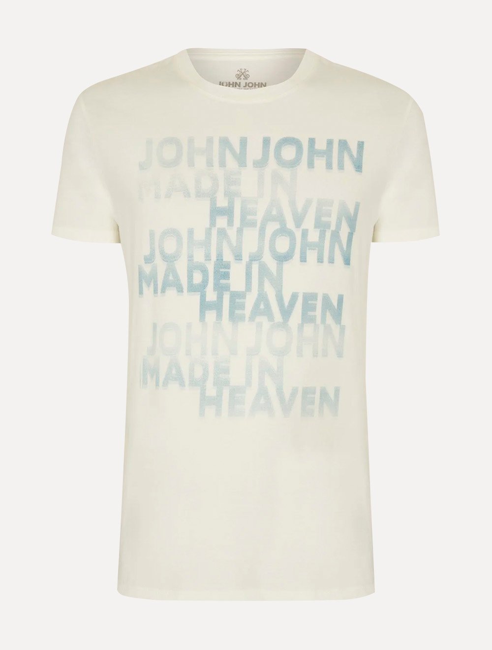 Camiseta John John Masculina Slim Fit Downtown Off White
