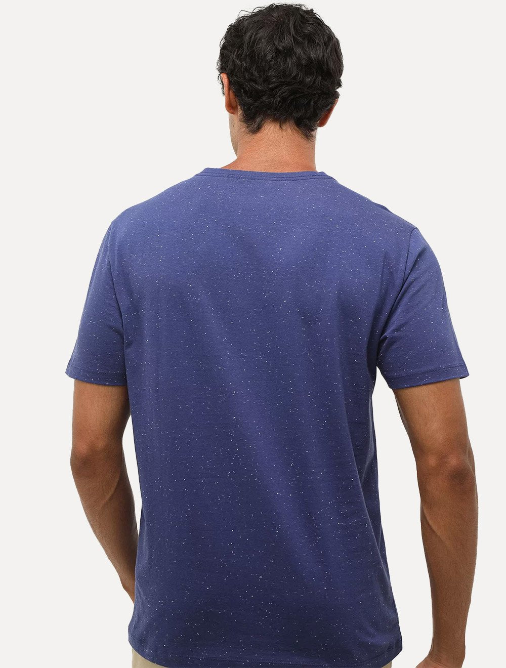 Camiseta Dudalina Masculina Regular Botonê Detail Azul Marinho