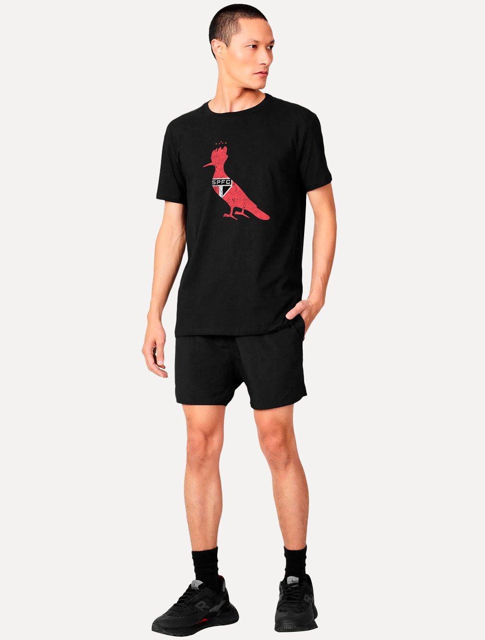 Camiseta Reserva Masculina Bust Woodpecker SPFC Preta