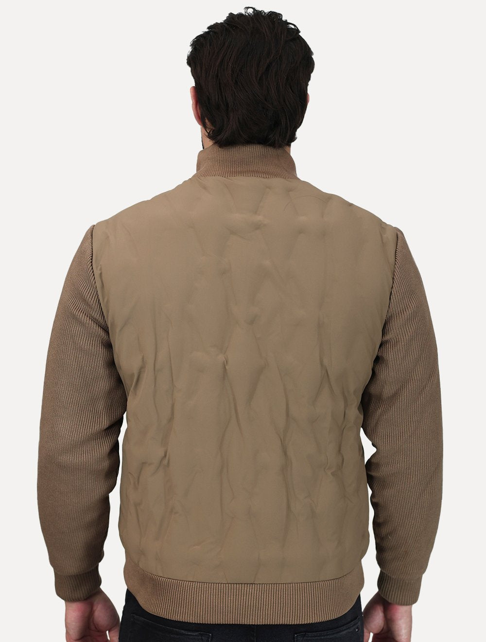 Jaqueta Dixen Masculina Nylon Manga Ribana Pocket Zip Cáqui
