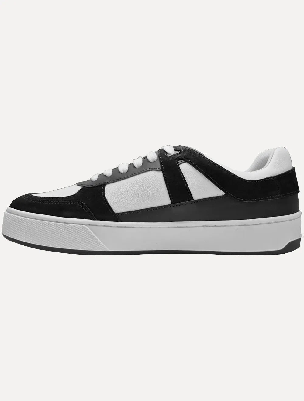 Tênis Calvin Klein Jeans Masculino Baixo Palito Layers Bicolor Branco/ Preto
