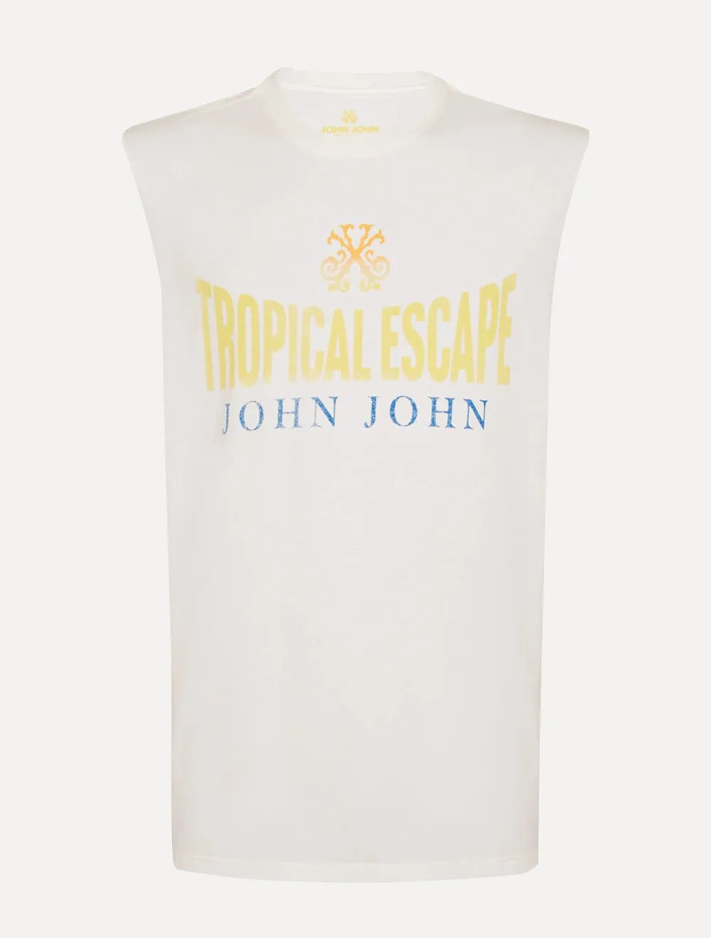 Regata John John Masculina Relaxed Fit Tropical Branca