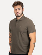 Polo Ellus Masculina Piquet Classic Easa Marrom Escuro