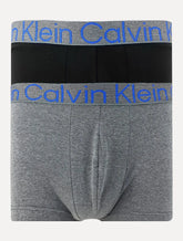 Cueca Calvin Klein Low Rise Trunk Preta/Cinza Pack 2UN