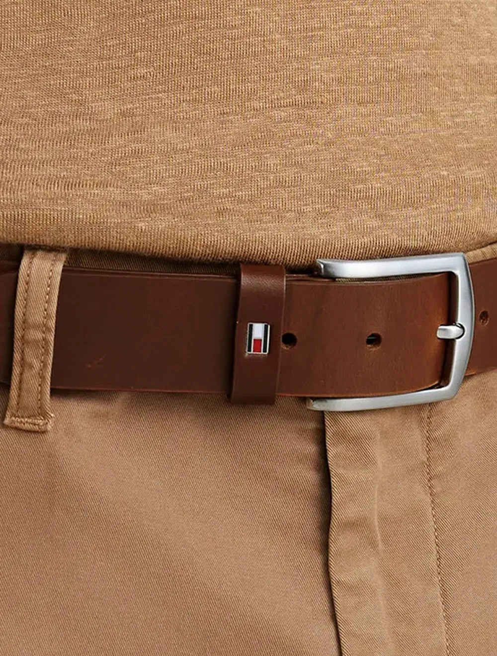 Cinto Tommy Hilfiger Masculino New Denton 3.5 Belt Marrom