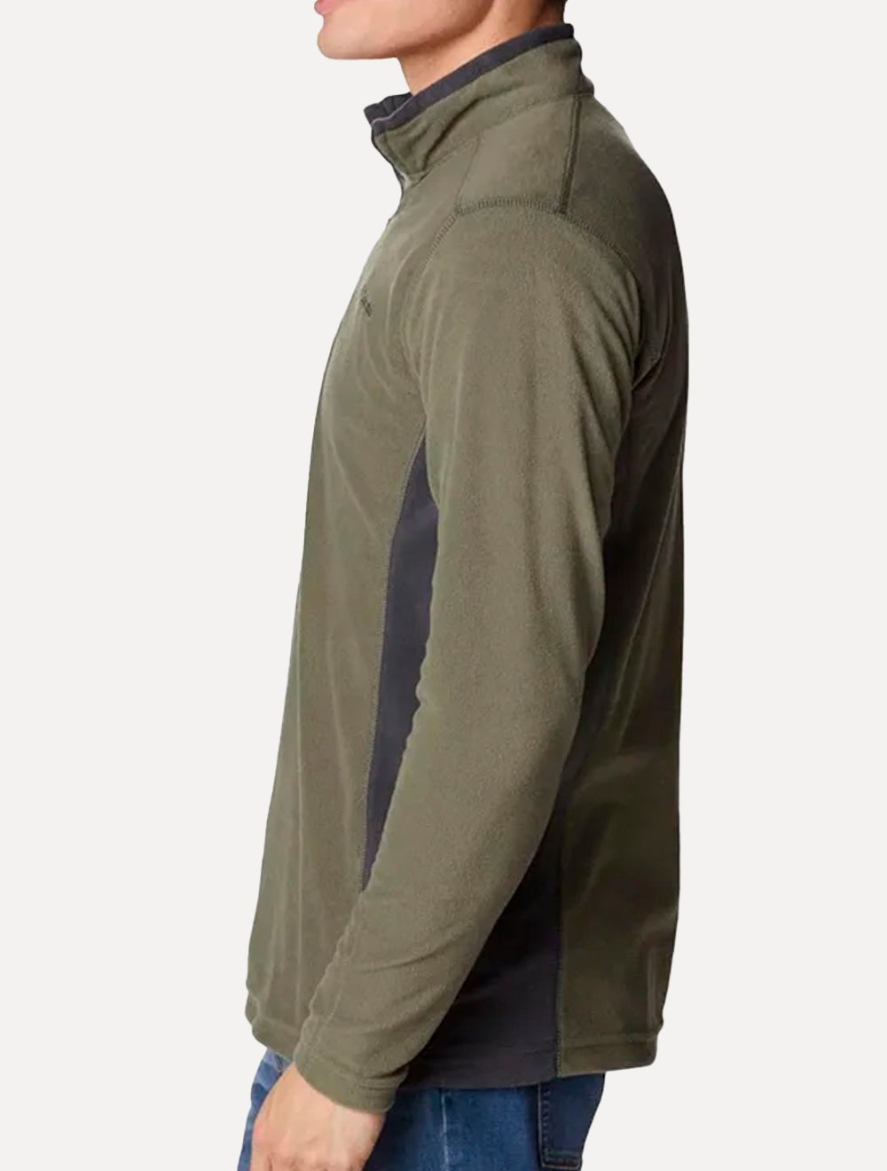 Blusa Columbia Masculina Klamath Range II Half Zip Stone Green / Shark Verde Militar