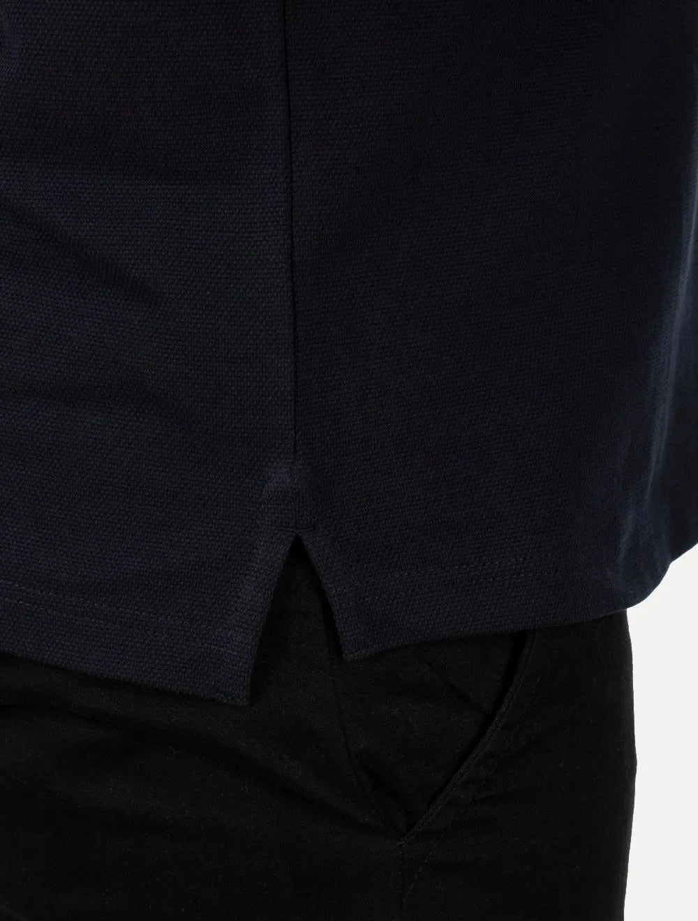 Polo Tommy Hilfiger Masculina Regular Shadow Global Stripe Azul Marinho