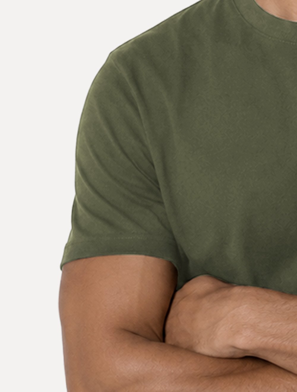 Camiseta Individual Masculina Comfort Pima Soft Touch Logo Verde Militar