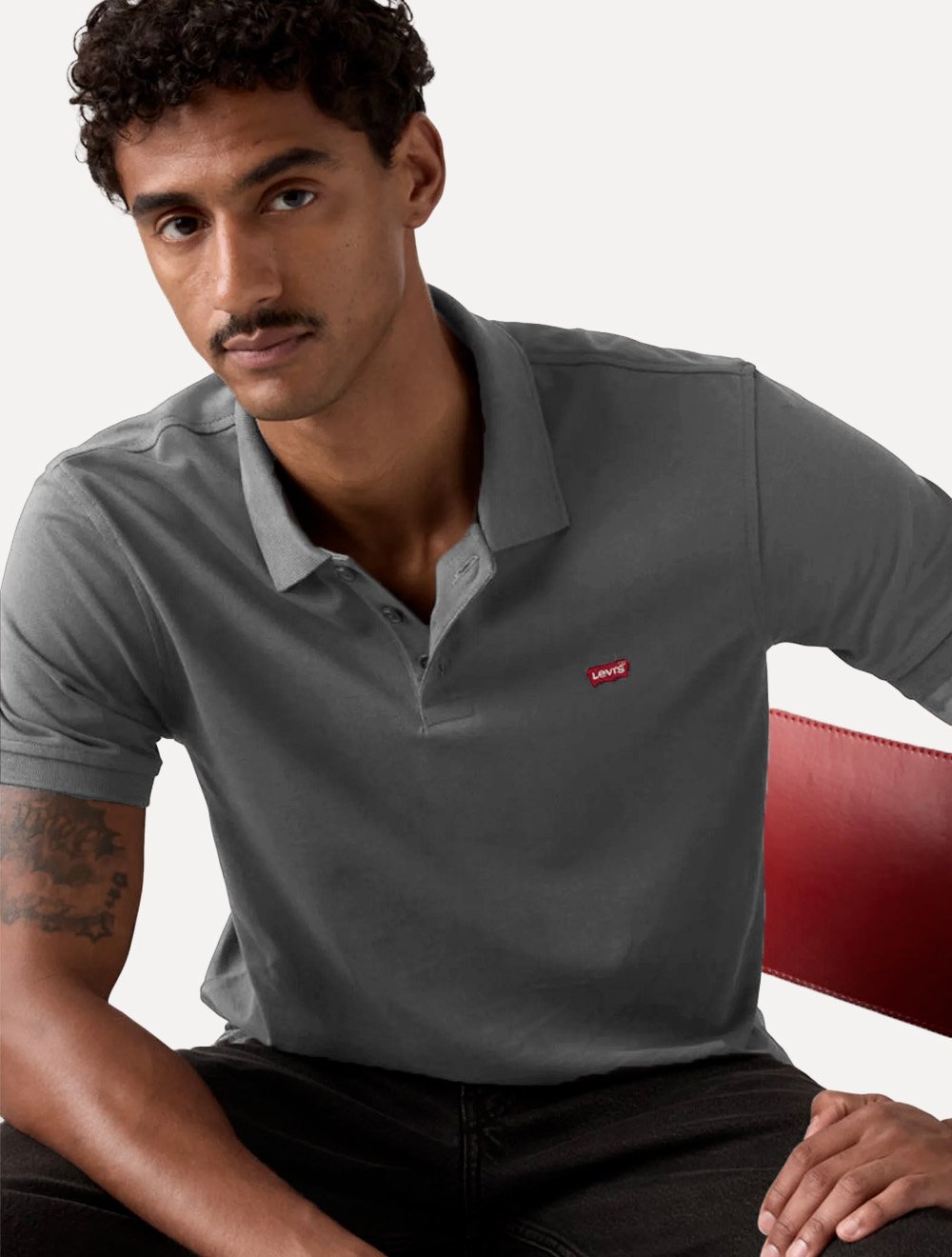 Polo Levis Masculina Housemark Cinza Escuro