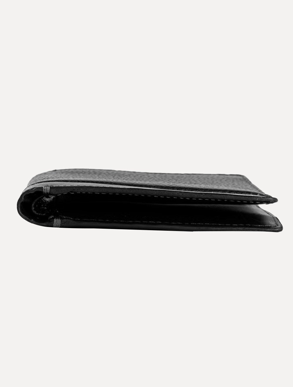 Carteira Calvin Klein Couro Horizontal Logo Floater Recorte Preta