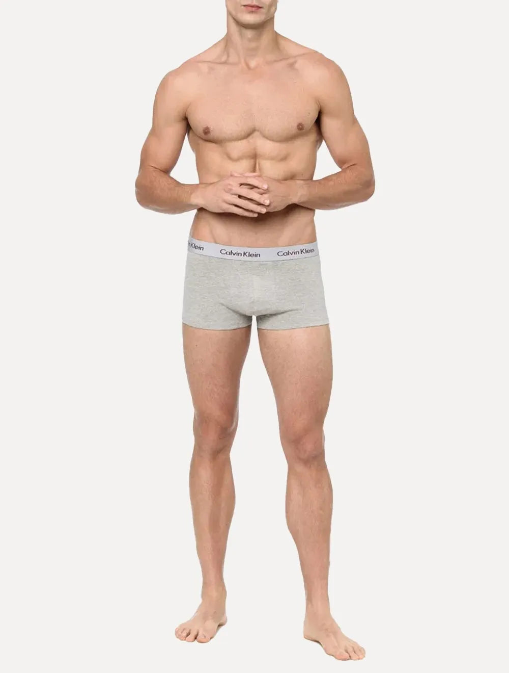 Cuecas Calvin Klein Low Rise Trunk Print Preta/ Branca/ Mescla Pack 3UN