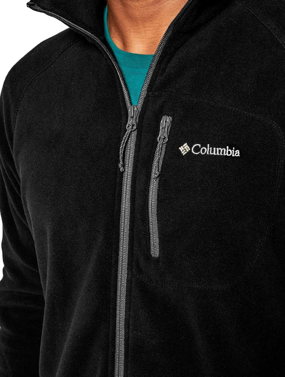 Jaqueta Columbia Masculina Fleece Fast Trek II Full Zip Preta