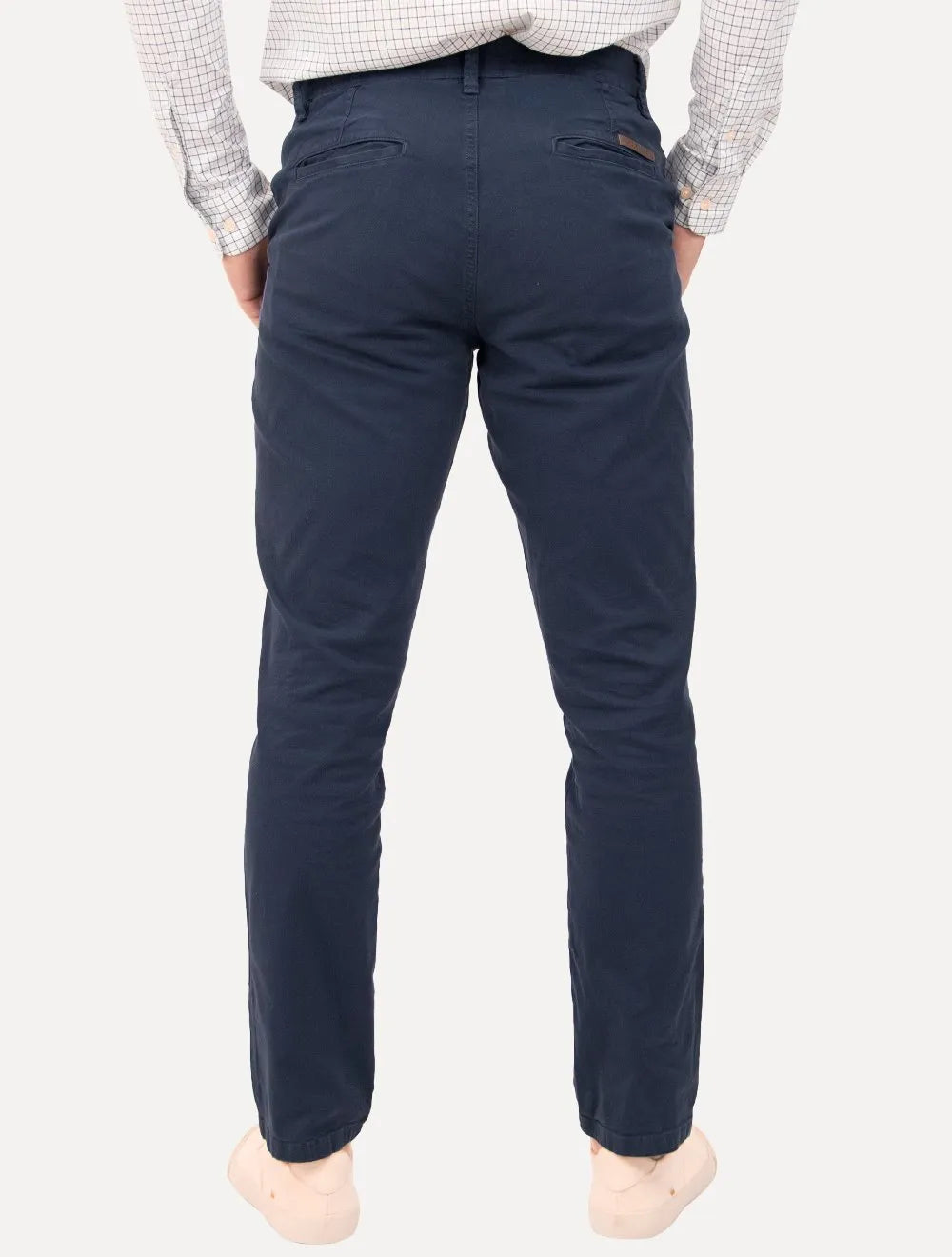 Calça Dudalina Masculina Sarja Slim Faca Color Azul Marinho