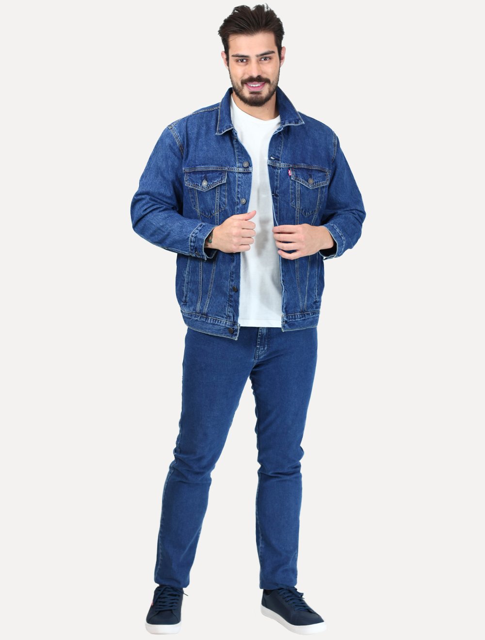 Jaqueta Levis Jeans Masculina Trucker Relaxed Azul Escuro A57820104