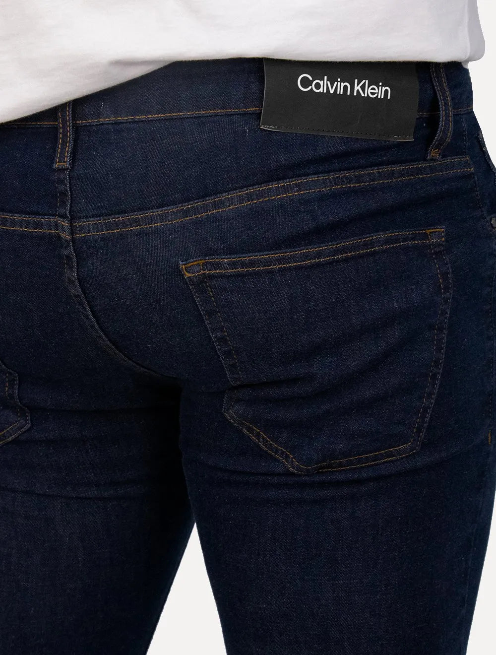 Calça Calvin Klein Jeans Masculina Super Skinny 5 Pockets Escura