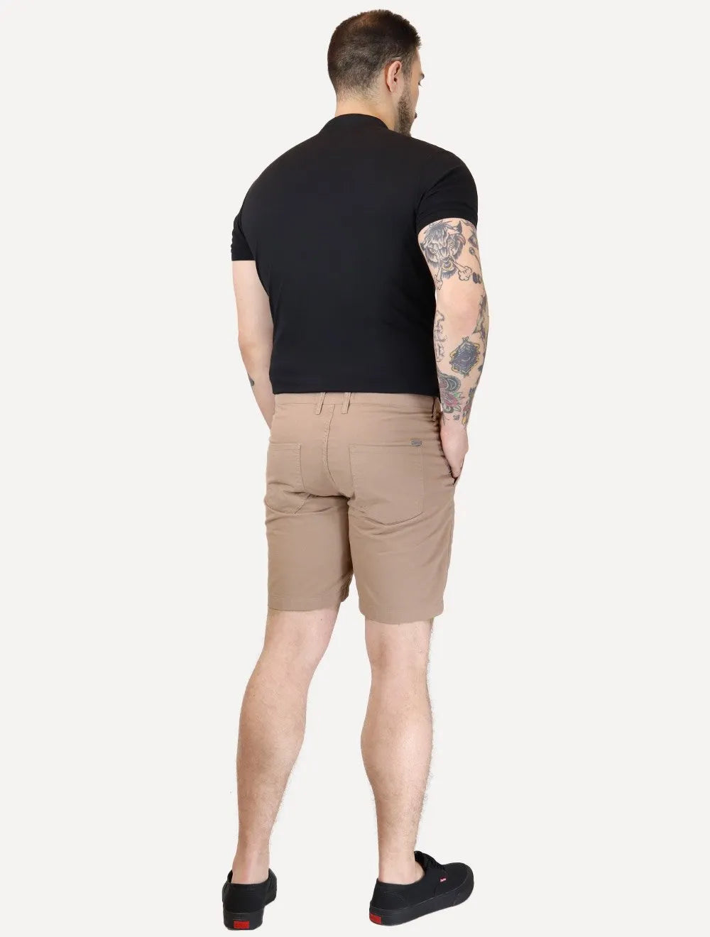 Bermuda Reserva Masculina Elastano Stone Cáqui