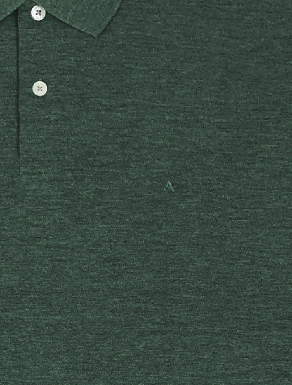 Polo Aramis Masculina Piquet Basic Mescla Mono Logo Verde Intenso