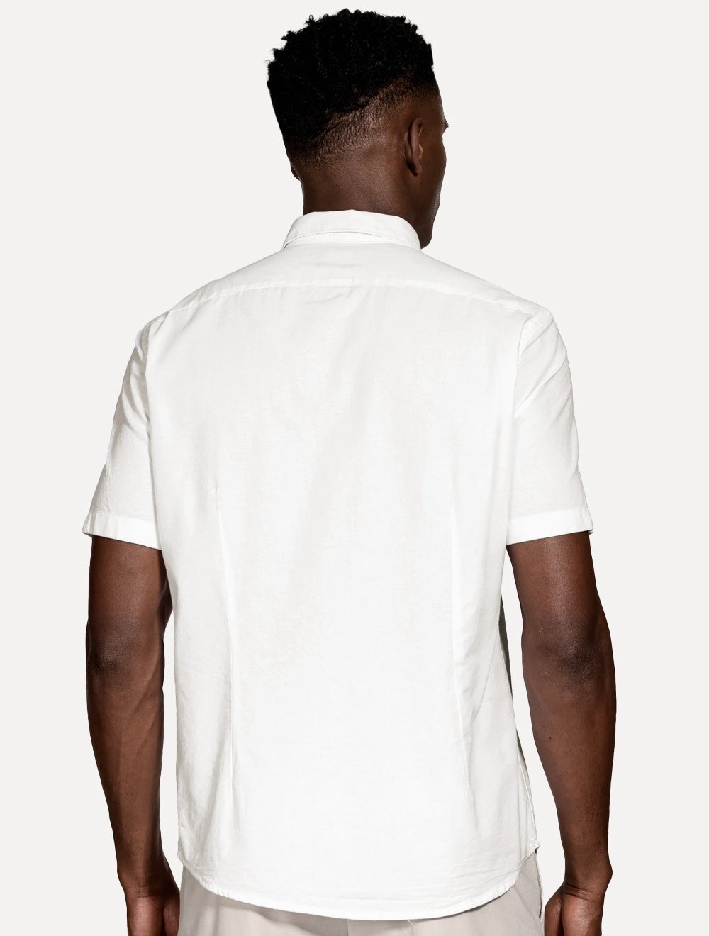 Camisa Aramis Masculina Manga Curta Slim Oxford Planalto Branco