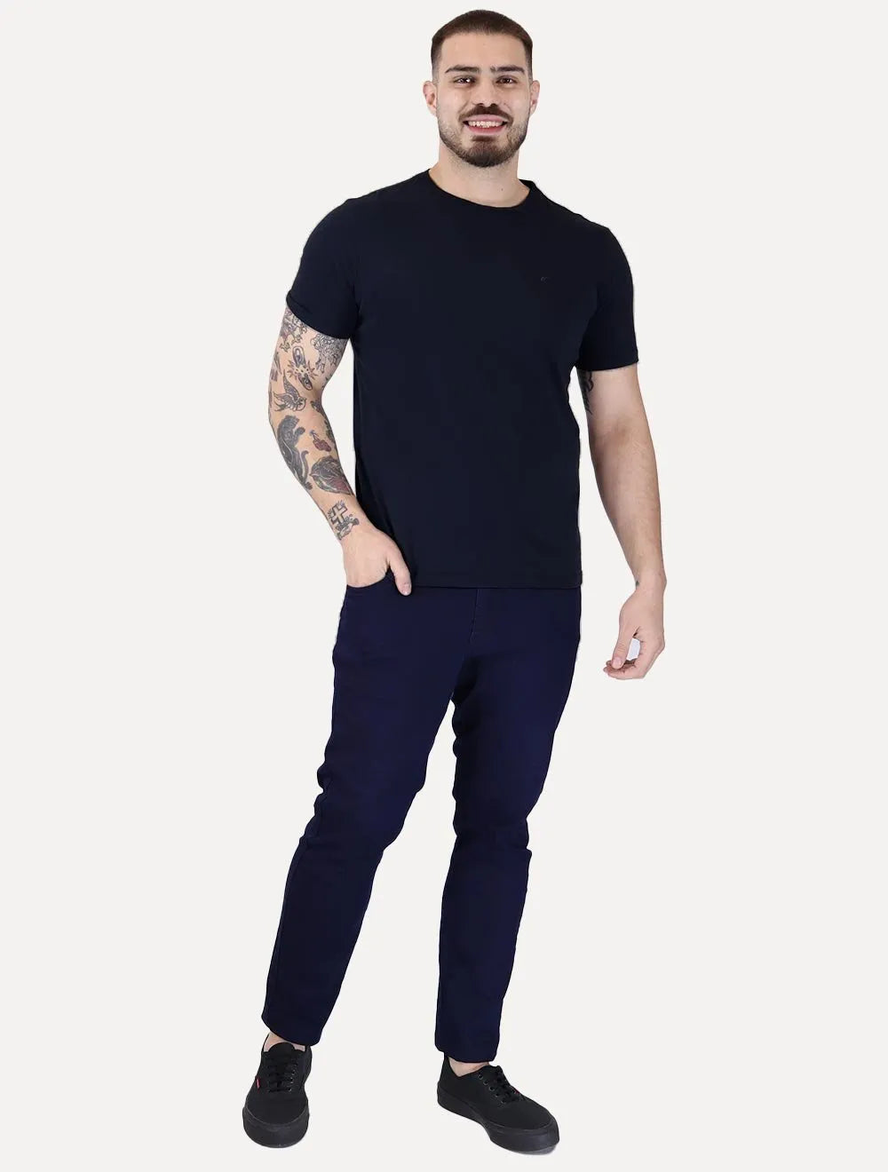 Camiseta Ellus Cotton Fine Easa Classic Midnight Blue Marinho