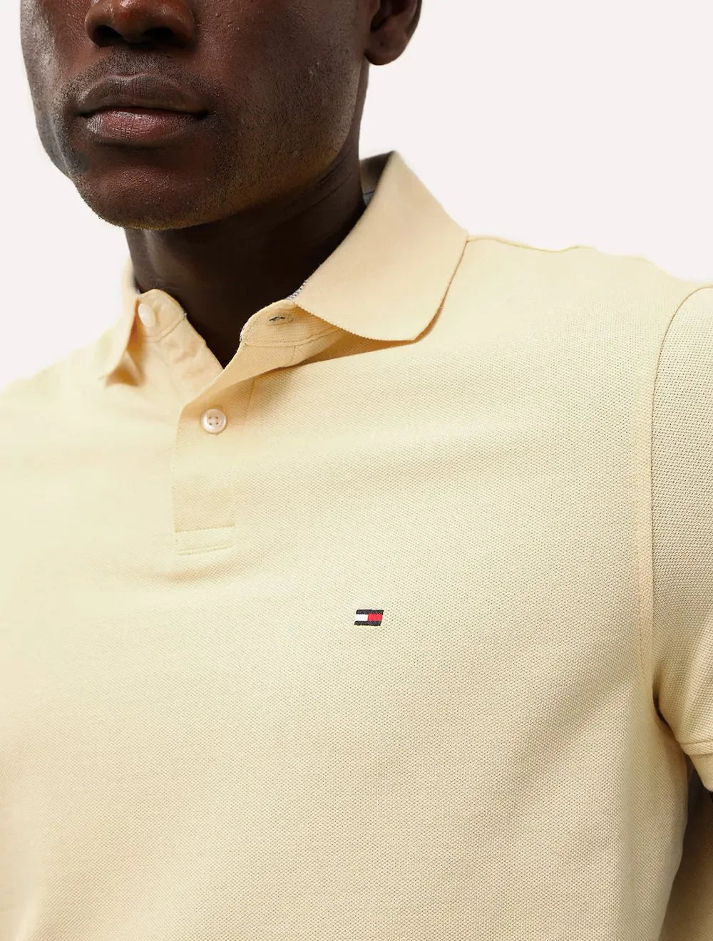 Polo Tommy Hilfiger Masculina Regular Piquet 1985 Areia