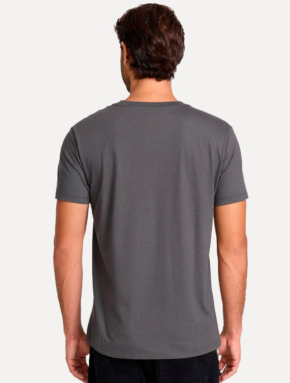 Camiseta John John Masculina Slim Fit Key Floc Cinza Médio