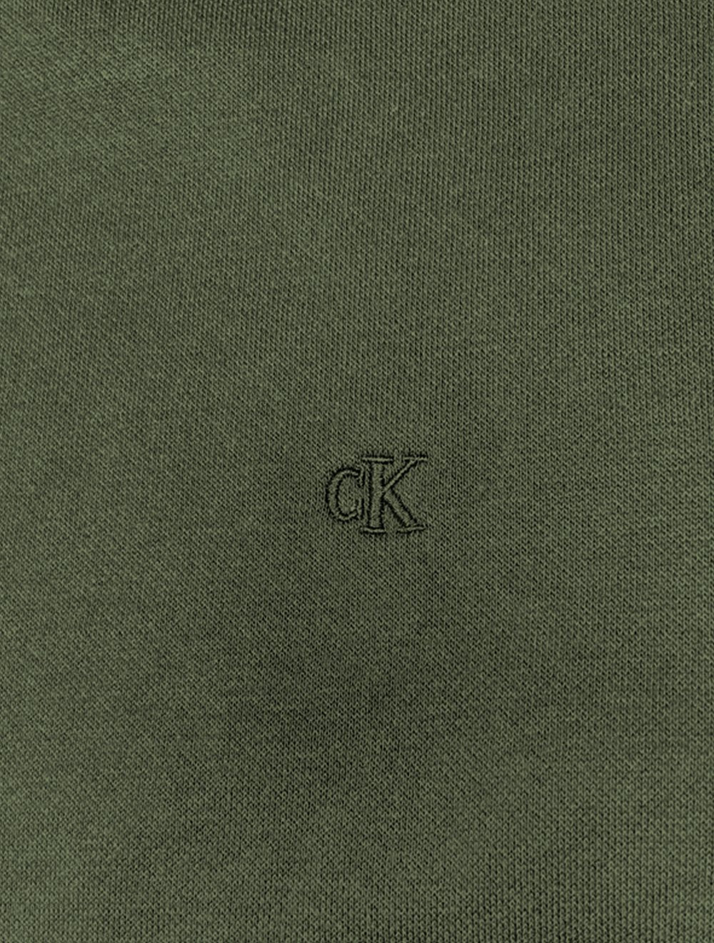 Calça Calvin Klein Jeans Masculina Moletom CK Bordado Verde Militar