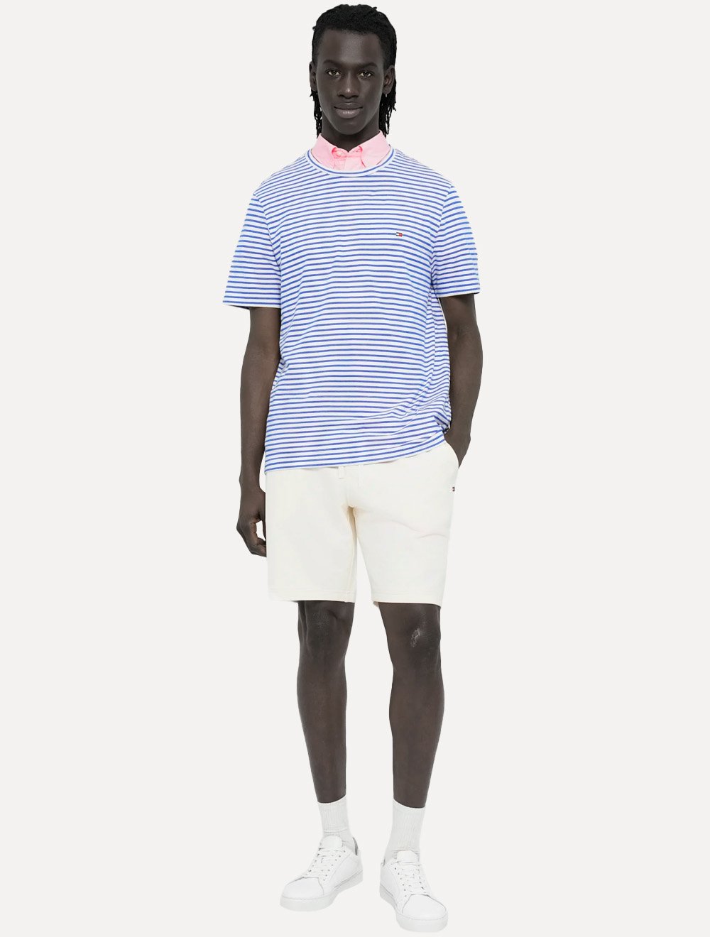 Bermuda Tommy Hilfiger Moletom Masculina Essential Terry Off White