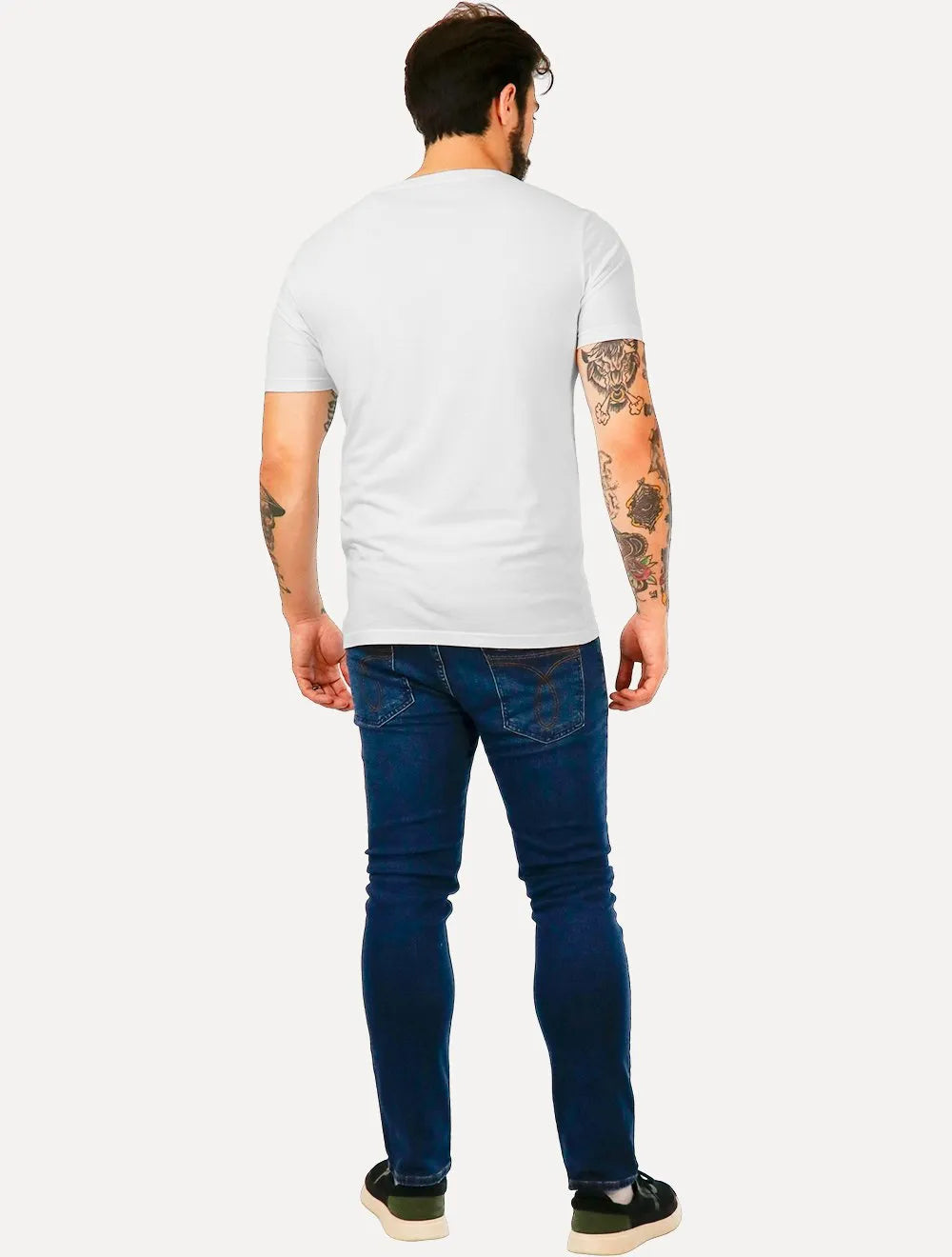 Camiseta Original Penguin Masculina Blue Circle Logo Branca