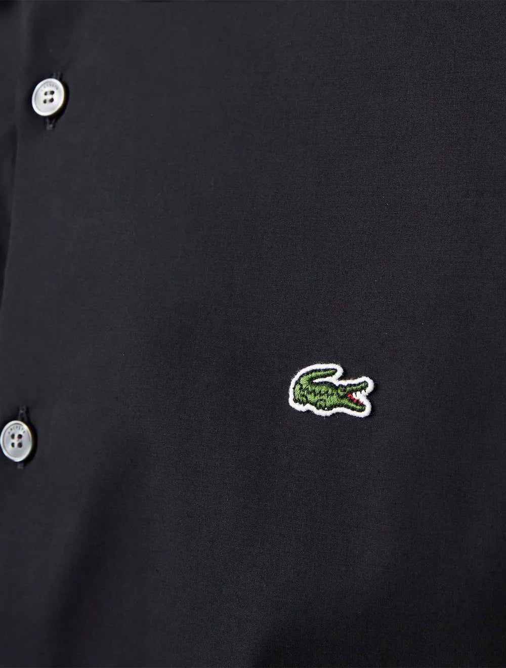 Camisa Lacoste Masculina Slim Fit Popeline Stretch Preta