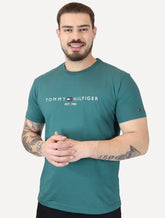 Camiseta Tommy Hilfiger Masculina Core Logo Tee Verde Escuro