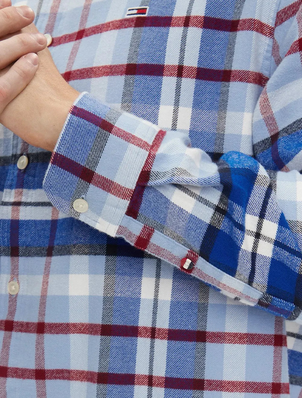 Camisa Tommy Jeans Masculina Regular Xadrez Essential Check Azul