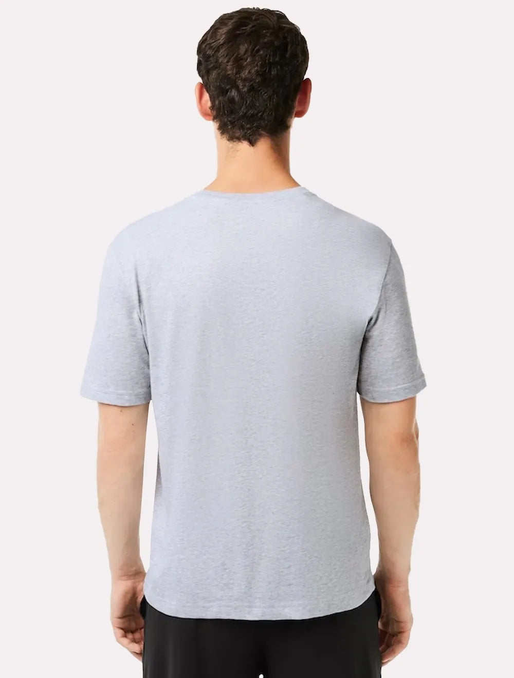 Camiseta Lacoste Masculina Basic Sport Quick Dry Cinza Mescla