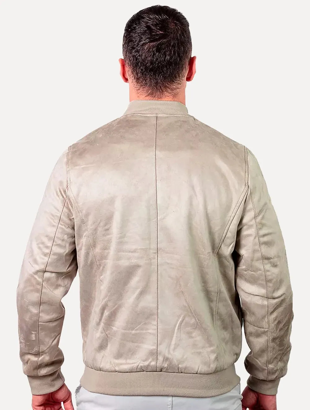 Jaqueta King & Joe Masculina Suede Bomber Cáqui