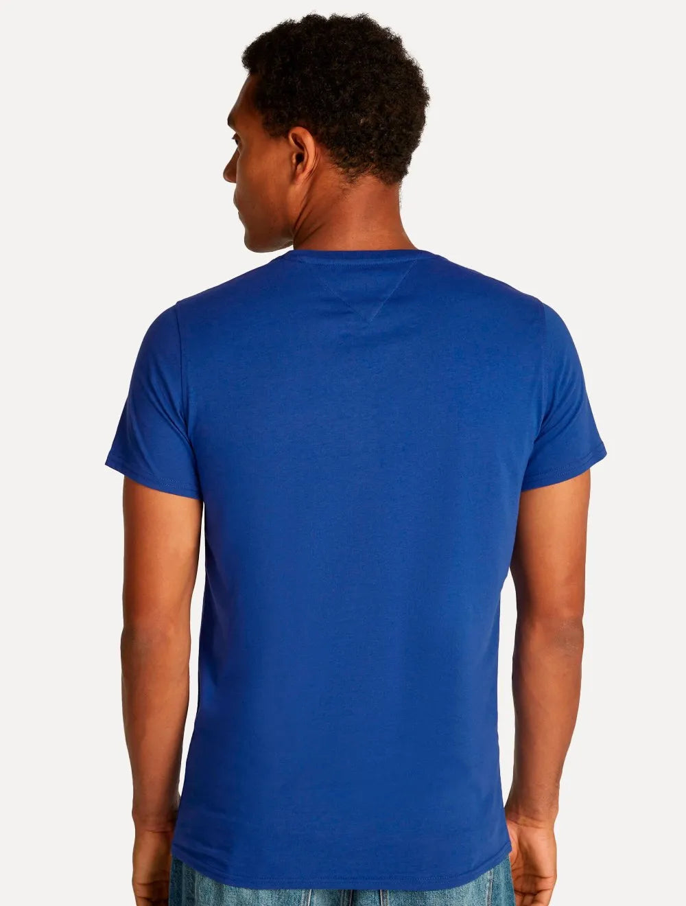 Camiseta Tommy Jeans Masculina Regular Jersey C-Neck Flag Azul Royal