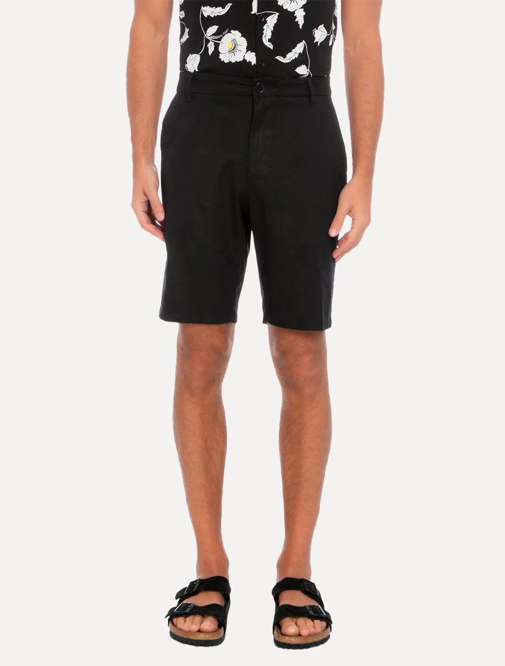 Bermuda Osklen Masculina Alfaiataria Basic Linen Preta