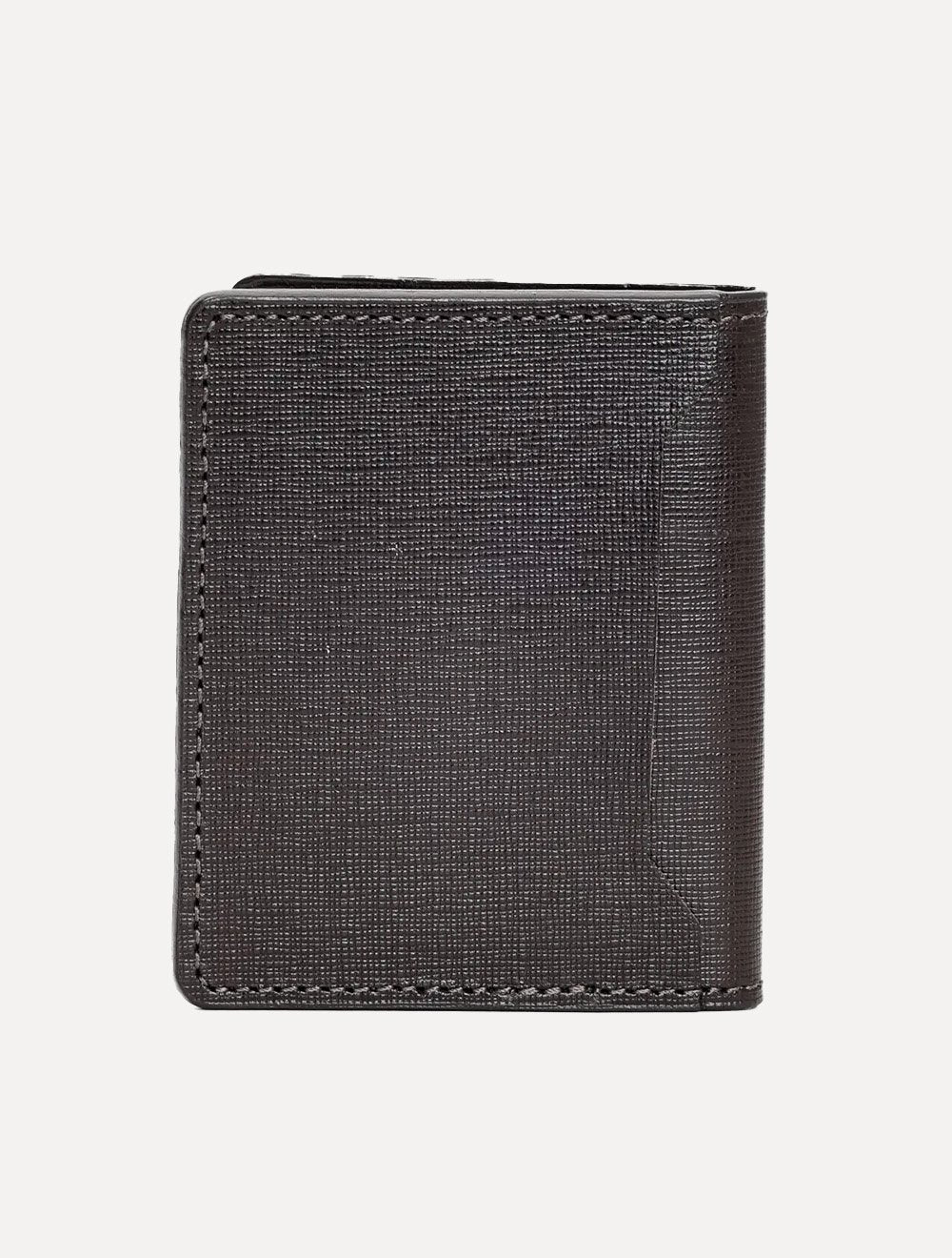 Carteira Aramis Masculina Couro Saffiano Vertical Marrom Café